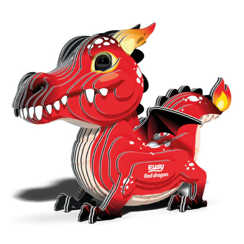 Eugy red dragon model - 3d, kit