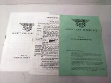 Jowett Car Spares Ltd Price Lists Vintage