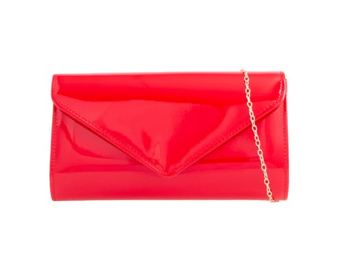 Ladies patent leather - patent, clutch