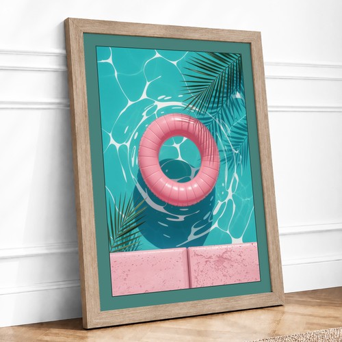 Pink ring turquoise waters - ring, in