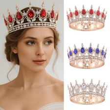 Baroque Pageant Crowns Bridal Crowns Crystal Cake Topper Queen Princess Tiara