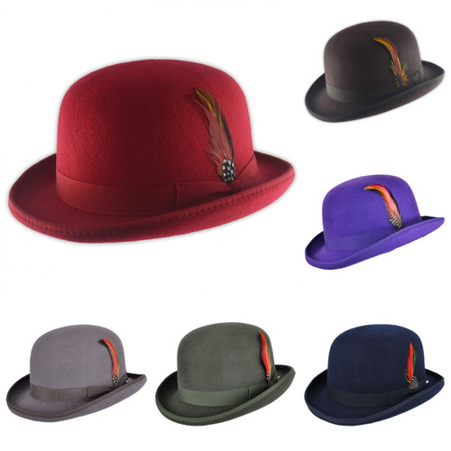 Men wool bowler hat derby - wool,