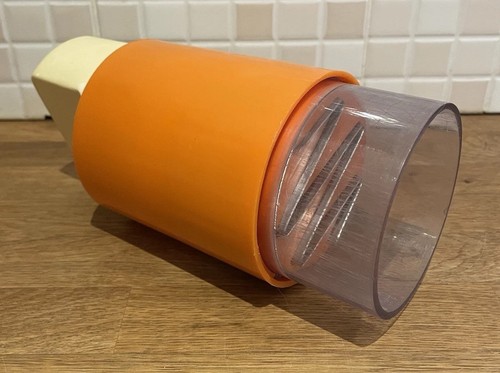 Vintage orange cream plastic - orange, &