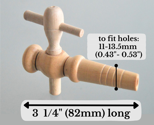 Wooden barrel tap 82mm - 82mm, /