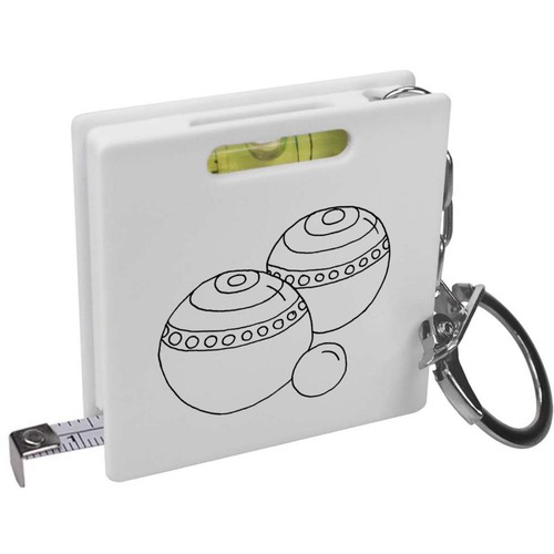 Lawn bowls keyring - 'lawn, tape