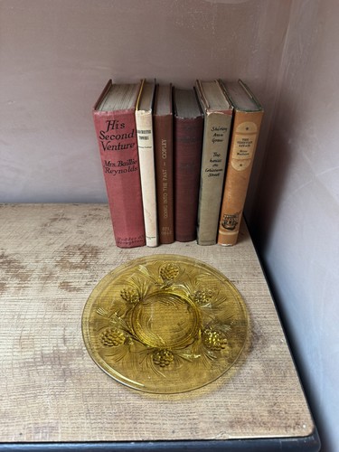1930s jobling amber glass - amber,