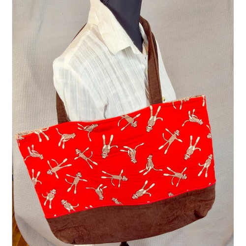 Handmade sock monkey - handmade, tote