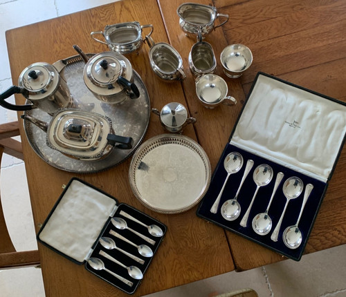 Vintage silver plated job lot - plated,