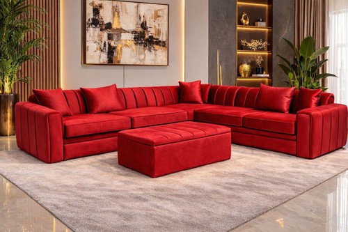 Luxury velvet corner sofa - velvet,