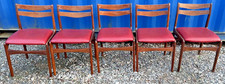 Vintage Retro Mid Century 5 Dining Chairs Danish 1960 Fast FREE UK Delivery ??