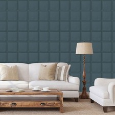 9.5M 3D Effect Wood Panelling Wallpaper Ceiling Embossed Tartan Wallpaper 1-6x