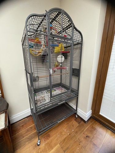 Large domed top metal bird - large,
