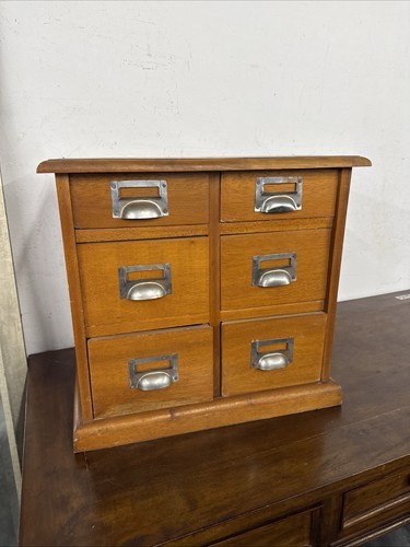 Vintage wooden drawer card - vintage,