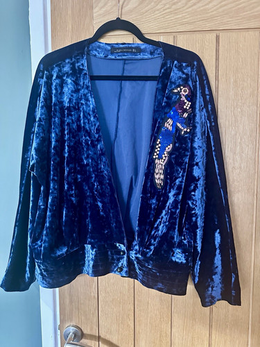Zara woman blue - blue, velvet