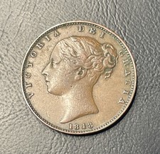 1848 Victoria Farthing coin 