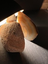 Pair of Natural Orange Agate