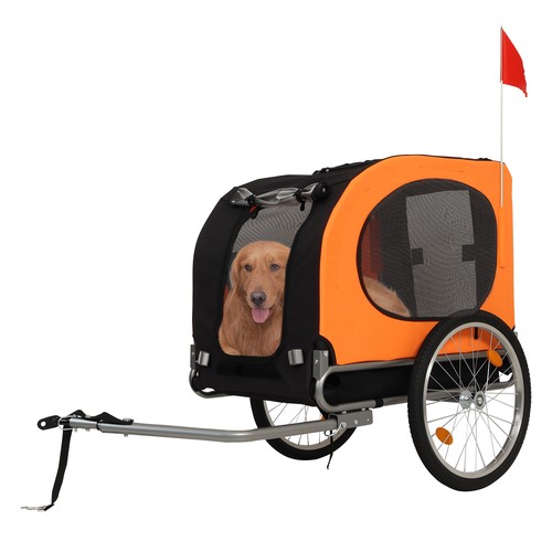 Collapsible dog bike trailer - collapsible,