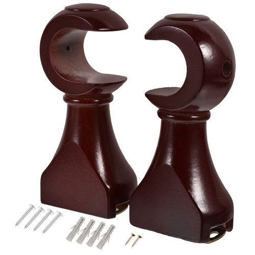 2pcs wood curtain rod holder - 2pcs,