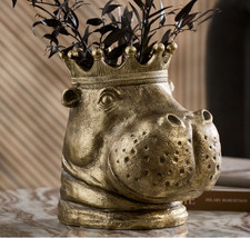 NEXT Bronze Gold Crown Hippo