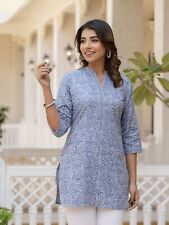Indian Women Blue Cotton