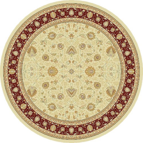 Round cream beige traditional - round,