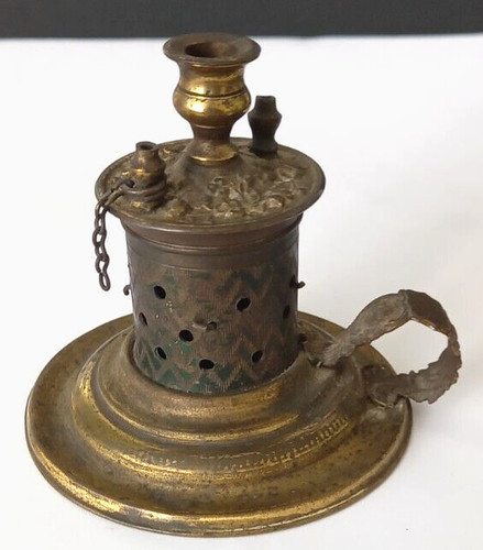 Antique brass vesta bed - go,