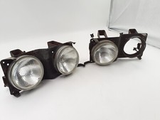 TWIN HEADLIGHTS JAGUAR XJ40 XJ6 PAIR OF FRONT HEADLAMPS LENS GLASS SURROUND RHD
