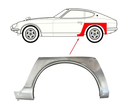 Wheel arch repair panel rear - arch,