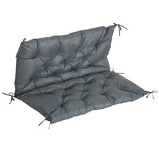 Outsunny 2-Seater Garden Bench Cushion, Dark Grey, Refurbished