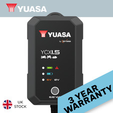 Yuasa YCX1.5 6/12V Motorcycle Smart Battery Charger Lead Acid, AGM, Gel, Lithium