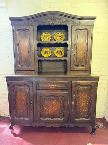French carved oak - carved, shaped
