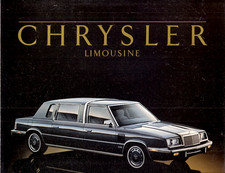 Chrysler Limousine 1986 USA Market Foldout Sales Brochure