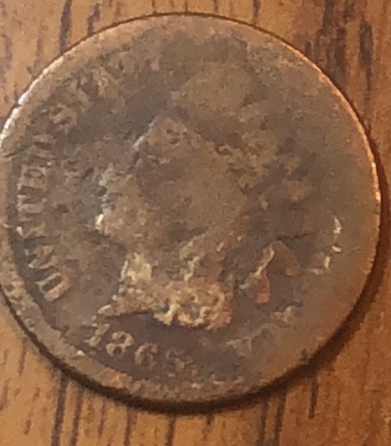 1865 indian head cent penny - 1865,