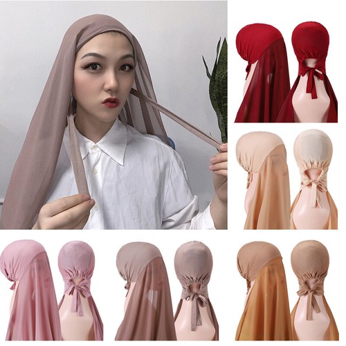 Hijab piece chiffon ready - hijab,