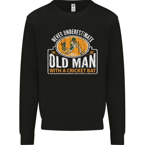 Old man with cricket - cricket, bat