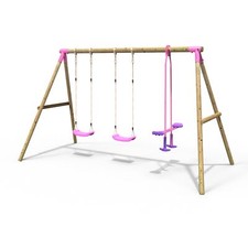 Rebo Kids Wooden Garden Swing