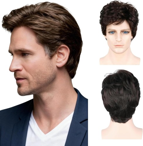 Mens wigs short hair - ﻿,