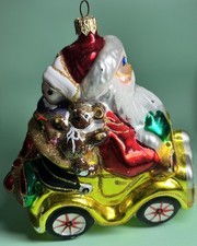 Komozja/Polonaise Large Santa On Car Kurt Adler Collectable Xmas Ornament.