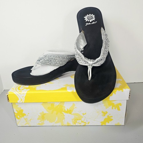 Yellow box beaded silver - box,