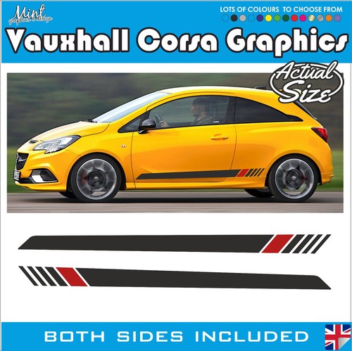 Vauxhall corsa side stripes - side,