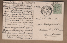 Exford, Somerset - Single circle postmark 1907 - with Taunton Double circle