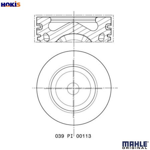 Piston 039 00113 - 002, for