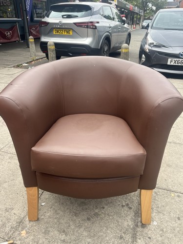 Teal faux leather arm chair - faux, 2x