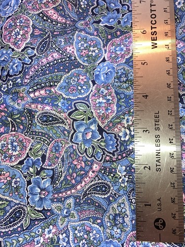 Floral paisley denim blue - floral,