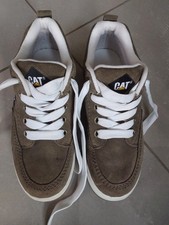 Vintage Cat Caterpillar Chunky Khaki Suede Shoes Uk 6 / Eu 40