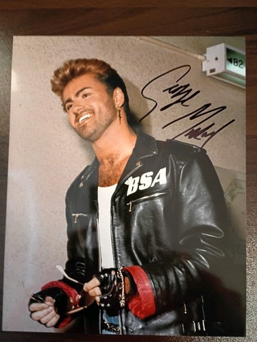 George michael signed 8x10 - signed,