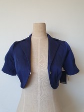 (BNWT) Satin bolero jacket short sleeves EVENTS- size 6 - navy colour RRP$149