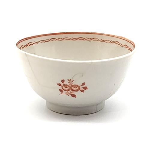 Porcelain tea bowl - porcelain, red