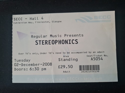 Used stereophonics ticket from - ticket,