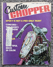 1973 JUN CUSTOM CHOPPER MOTORCYCLE MAGAZINE POSTER HARLEY TRIUMPH KAWASAKI HONDA
